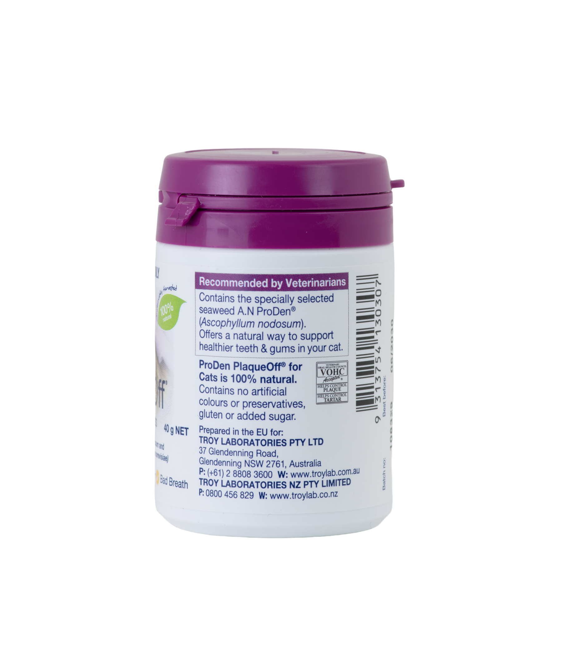 Troy PlaqueOff Powder for Cats 40 g